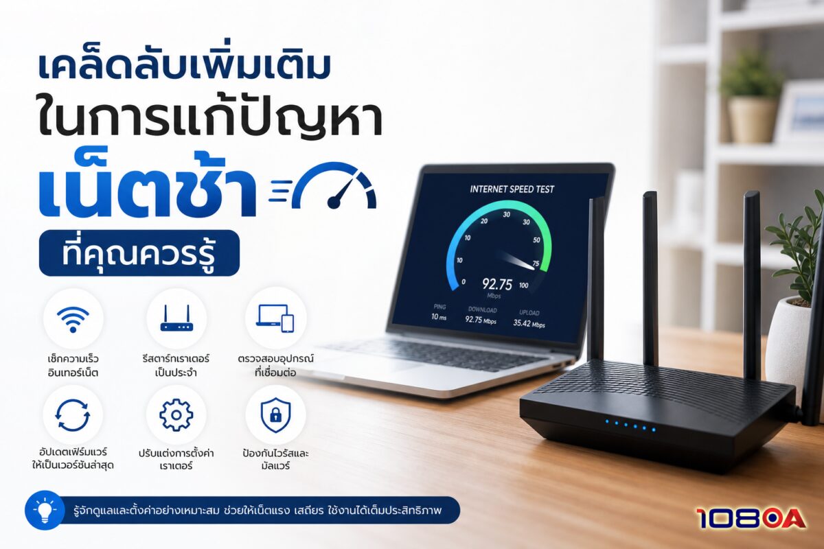 เคล็ดลับเพิ่มเติมในการแก้ปัญหาเน็ตช้า ที่คุณควรรู้