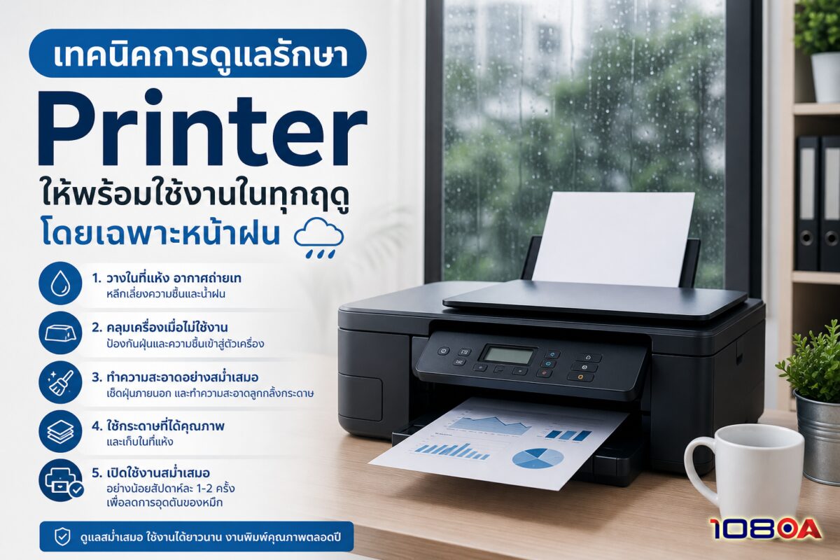 เทคนิคการดูแลรักษา Printer ให้พร้อมใช้งานในทุกฤดู โดยเฉพาะหน้าฝน