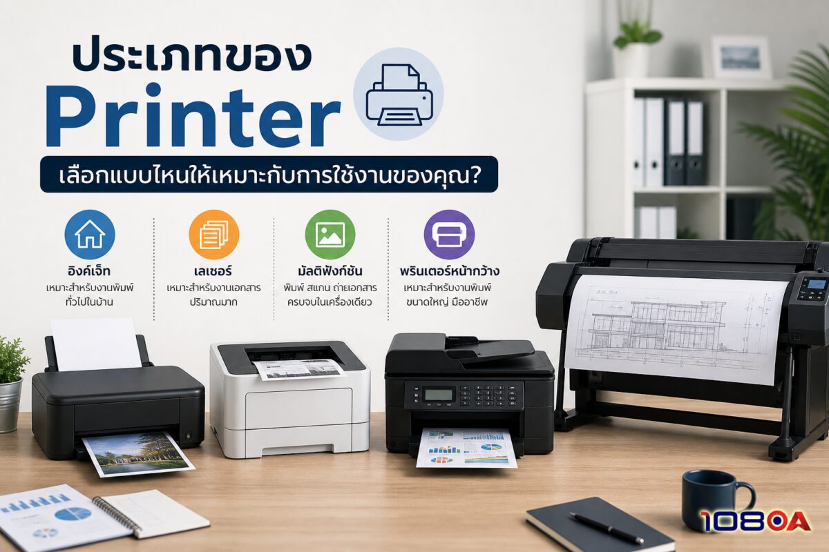 ประเภทของ Printer: เลือกแบบไหนให้เหมาะกับการใช้งานของคุณ?