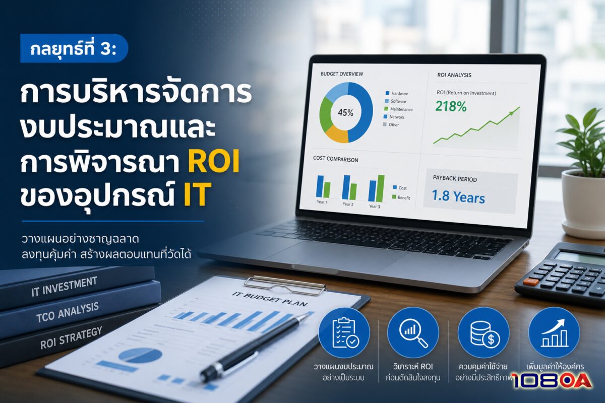 กลยุทธ์ที่ 3: การบริหารจัดการงบประมาณและการพิจารณา ROI ของอุปกรณ์ IT