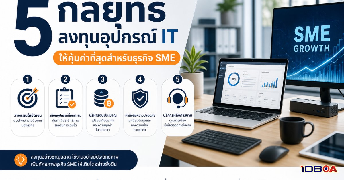 5 กลยุทธ์ลงทุนอุปกรณ์ IT ให้คุ้มค่าที่สุดสำหรับธุรกิจ SME