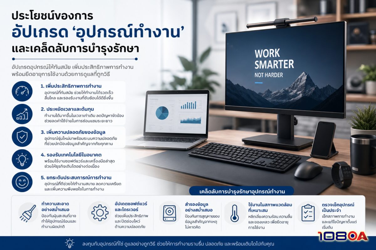 ประโยชน์ของการอัปเกรด 'อุปกรณ์ทำงาน' และเคล็ดลับการบำรุงรักษา