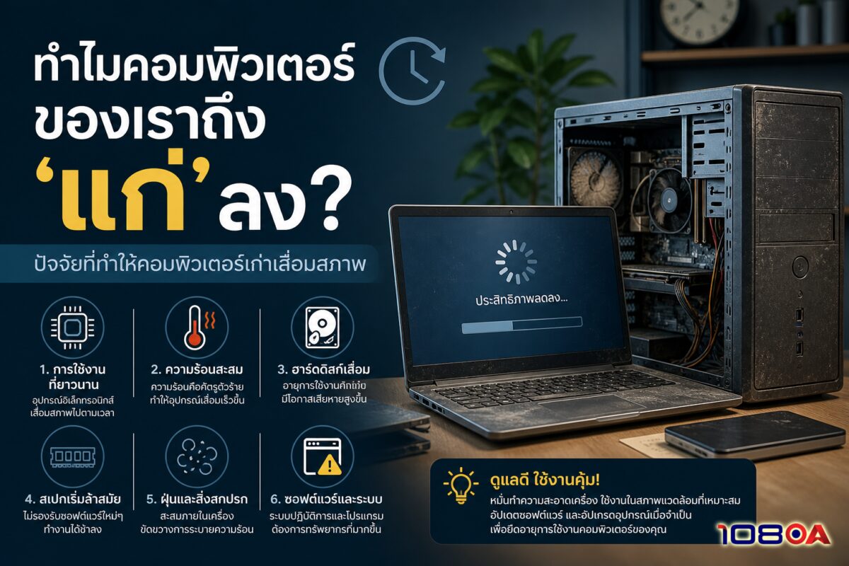 ทำไมคอมพิวเตอร์ของเราถึง 'แก่' ลง? ปัจจัยที่ทำให้คอมพิวเตอร์เก่าเสื่อมสภาพ