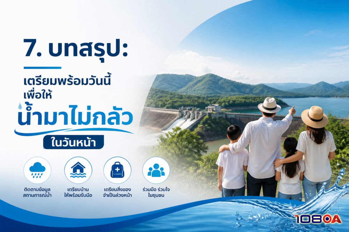 7. บทสรุป: เตรียมพร้อมวันนี้ เพื่อให้ น้ำมาไม่กลัว ในวันหน้า