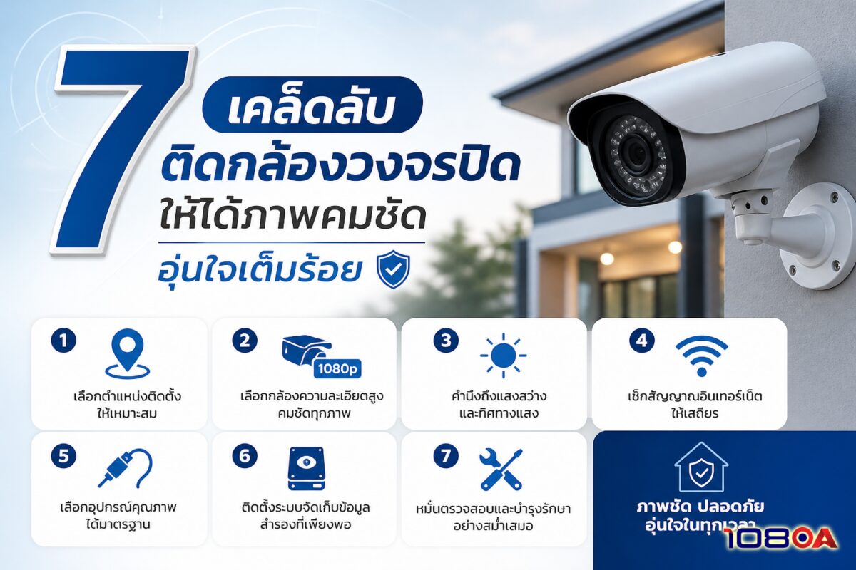 7 เคล็ดลับ ติดกล้องวงจรปิด ให้ได้ภาพคมชัด อุ่นใจเต็มร้อย