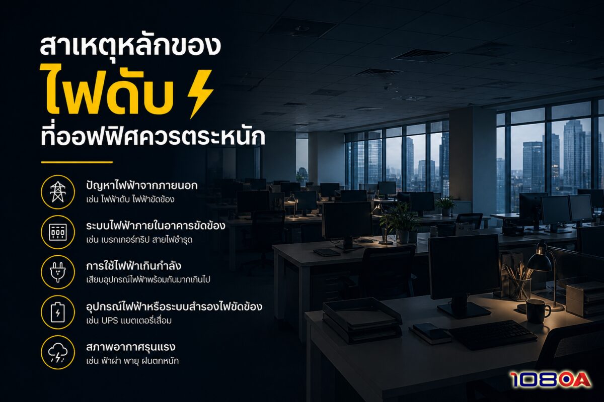 สาเหตุหลักของ ไฟดับ ที่ออฟฟิศควรตระหนัก